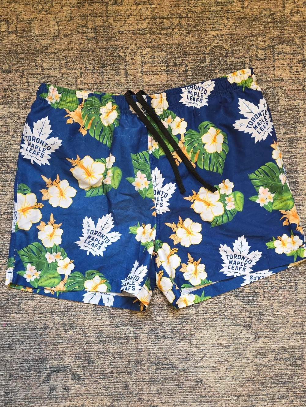 NHL Toronto Maple Leafs Blue Floral  Swim Shorts